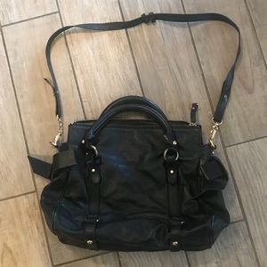 Leather crossbody handbag